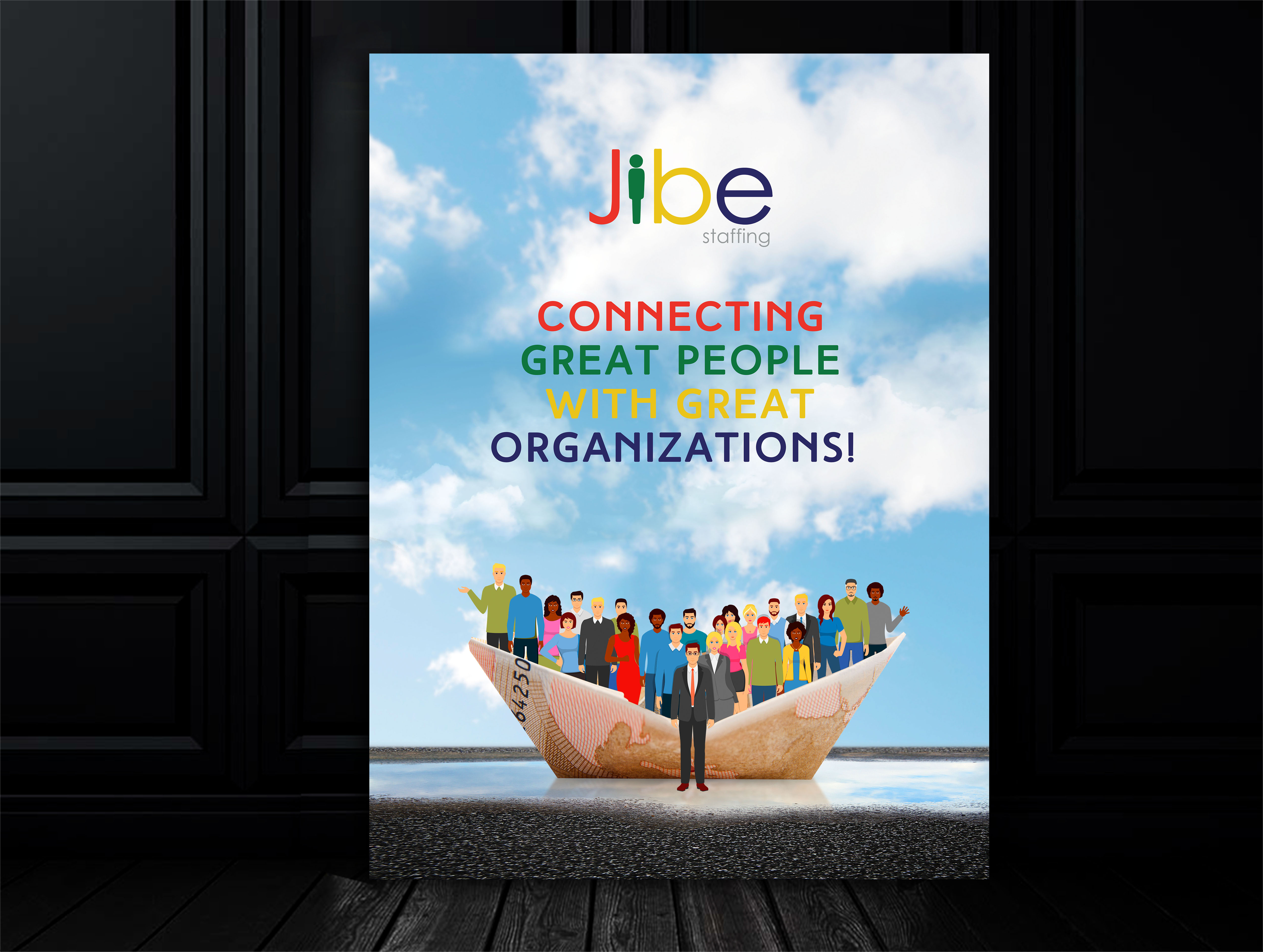 Poster Design by Fine Graphics House for Jibe Staffing | Design #26221568
