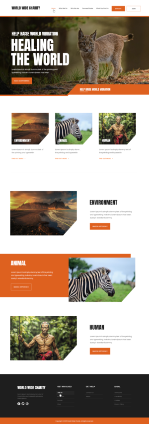  New Website for World Wide Charity (NATURE) | Diseño Web por ag622988
