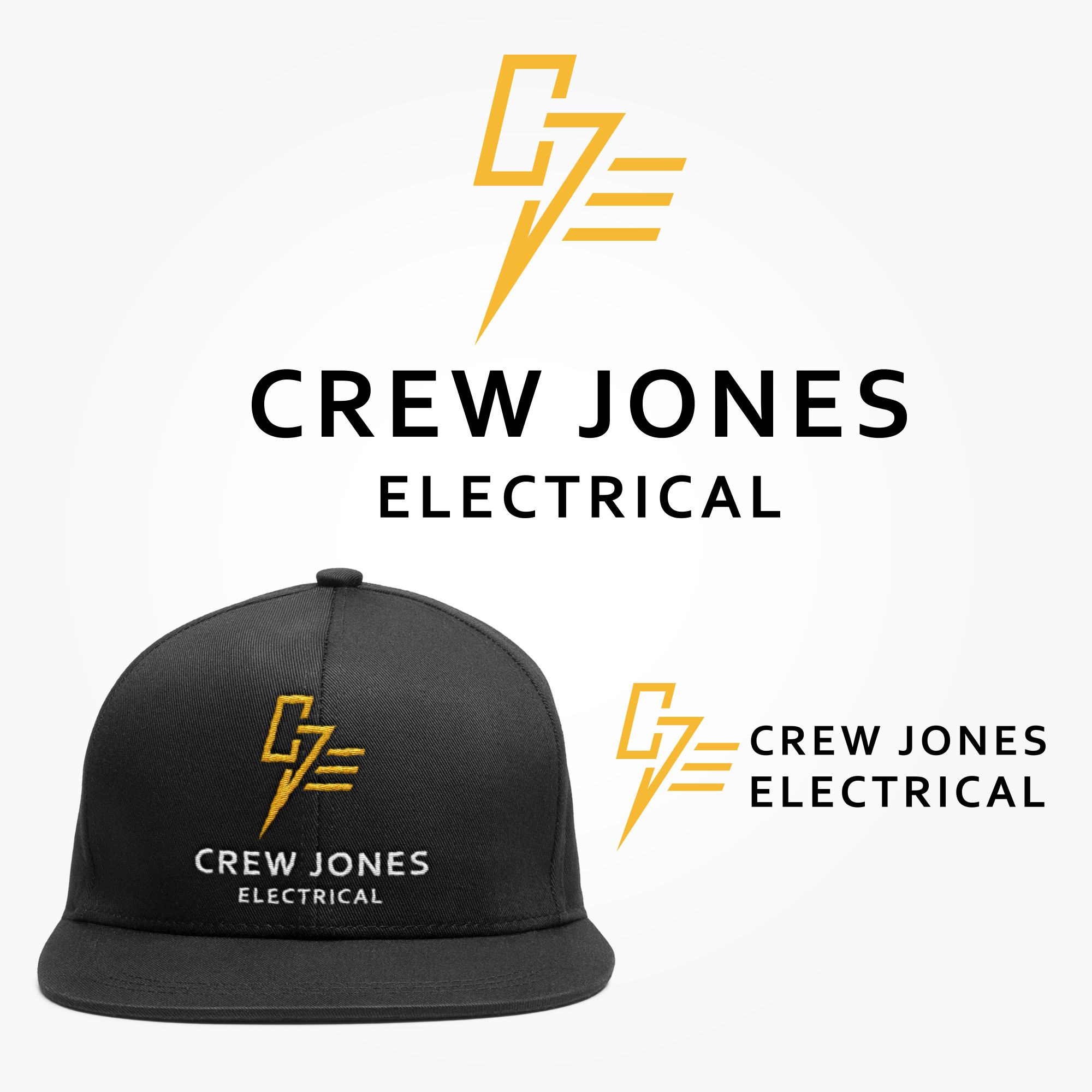 Logo Design by simple mind for Crew Jones Electrical | Design #26219426