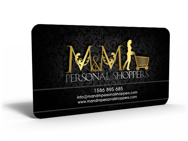 Business Card Design by Hardcore Design for M and M Personal Shoppers | Design #3059119