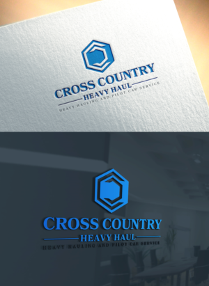 Cross Country Heavy Haul   - Heavy Hauling and Pilot Car Service | Logo Design by Art Lancer