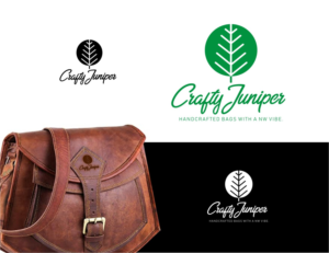 Crafty Juniper  byline: Handcrafted bags with a NW vibe... | Logo Design by LIZZY LO