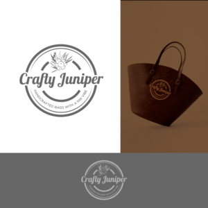 Crafty Juniper  byline: Handcrafted bags with a NW vibe... | Logo Design by ecorokerz