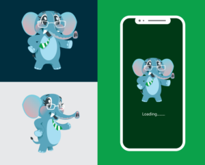 Mascot design for a mobile app | Diseño de Mascota por ally designs