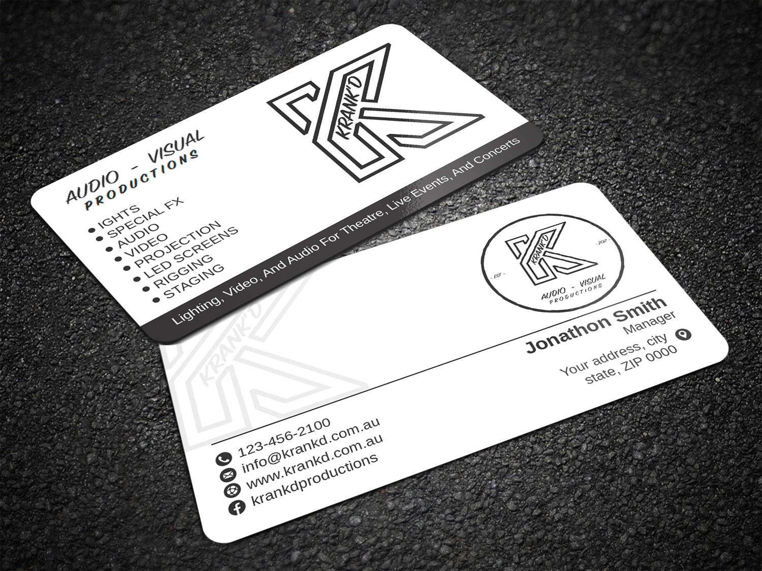 Design Graphique par Imagine design000 pour Krankd Audio Visual Productions | Design #26236157