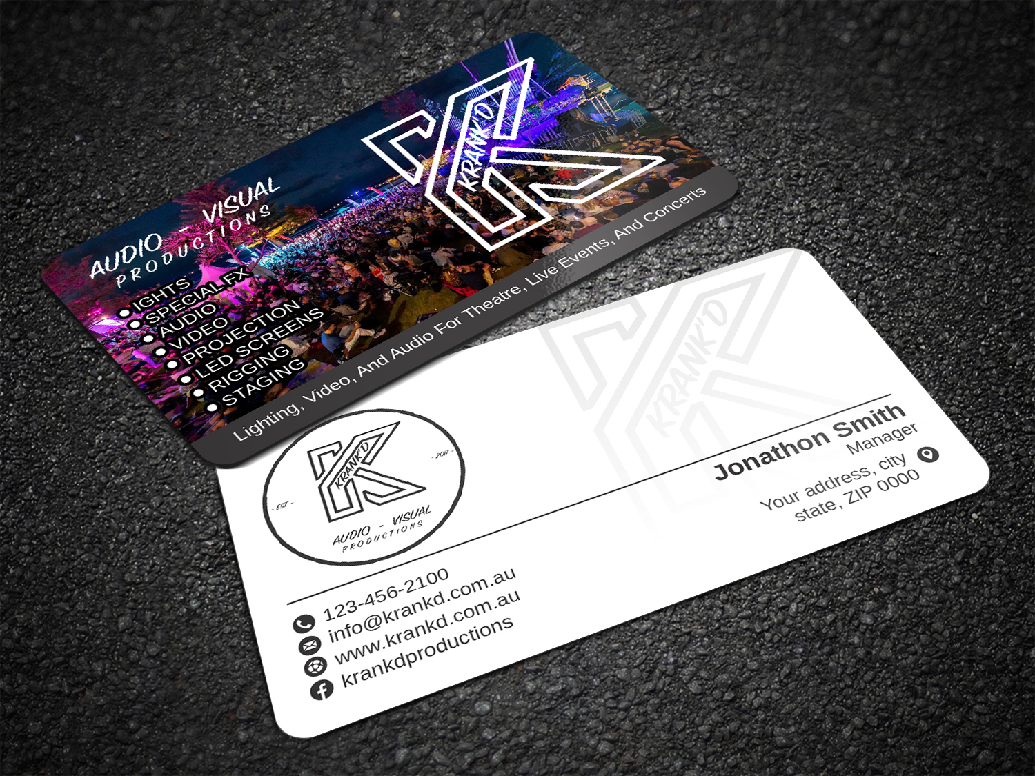 Diseño Gráfico por Imagine design000 para Krankd Audio Visual Productions | Diseño #26236158