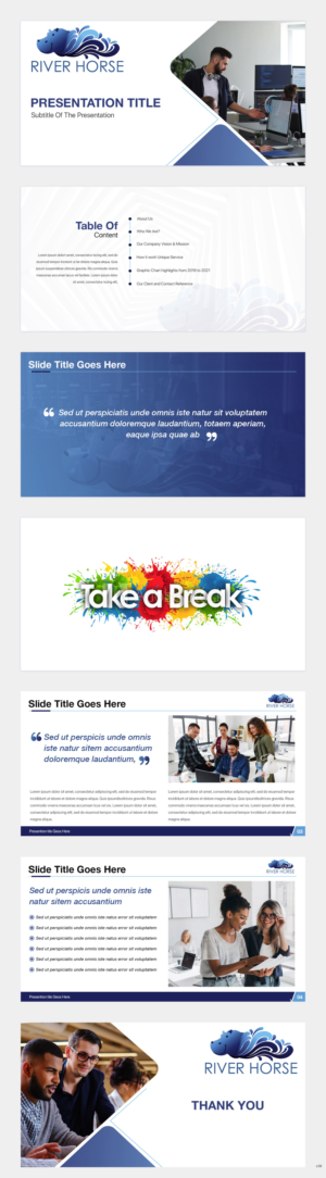 Design de PowerPoint par pb pour River Horse Inc. | Design : #26229884