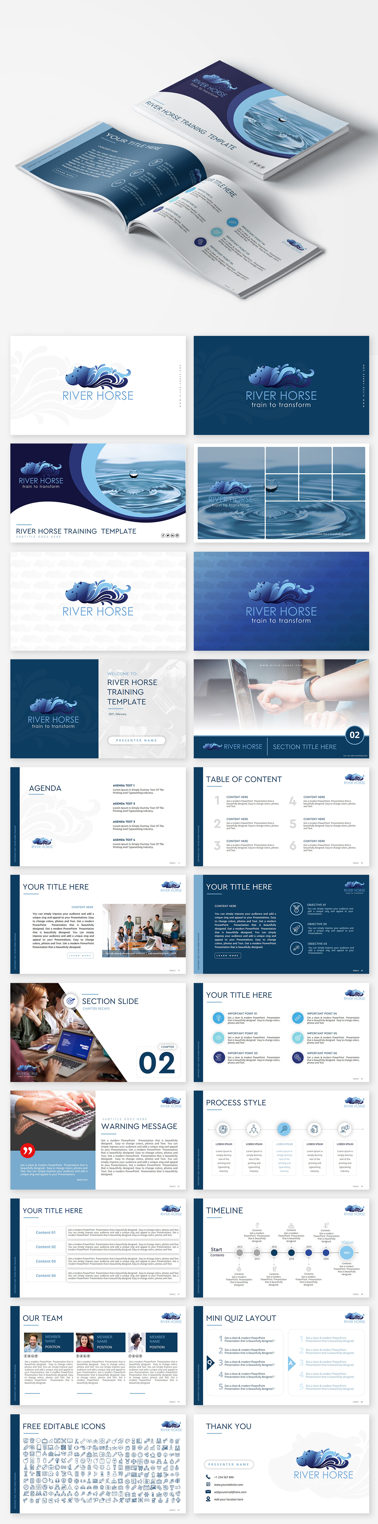 PowerPoint Design by Luvinda for River Horse Inc. | Design #26228665