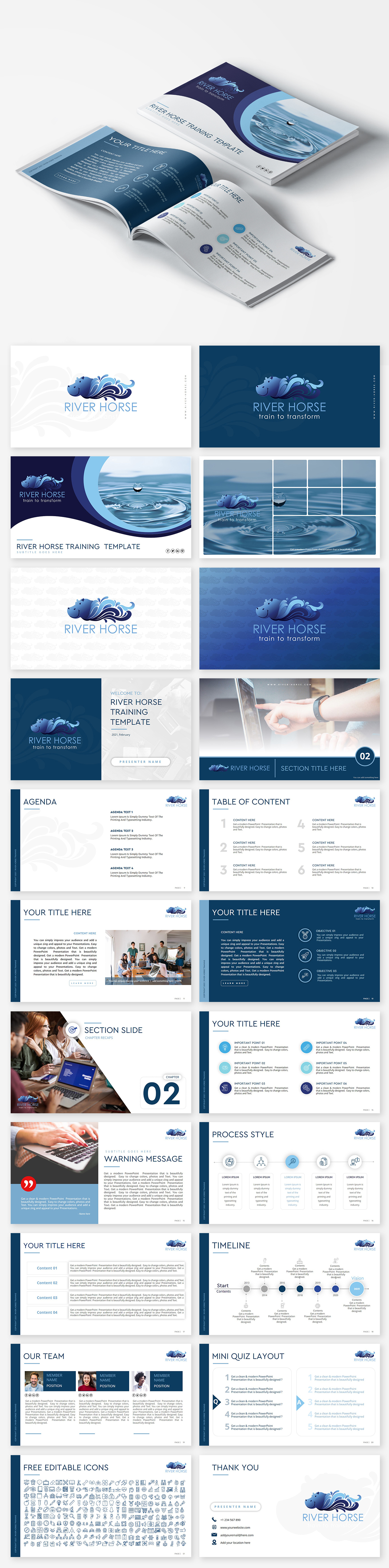 PowerPoint Design by Luvinda for River Horse Inc. | Design #26236717