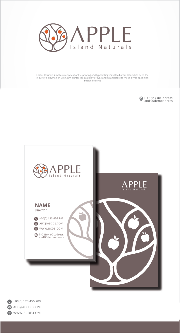 Diseño de Logo por graphicevolution para Apple Island Naturals | Diseño #26228845