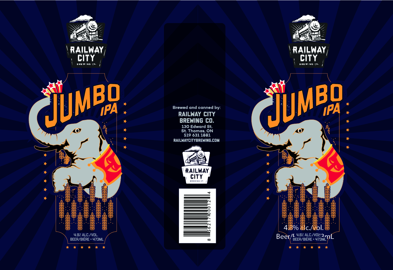 Label Design by Camille Nguyen for Railway City Brewing Company | Design #26299027