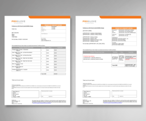 Packing slip and invoice design