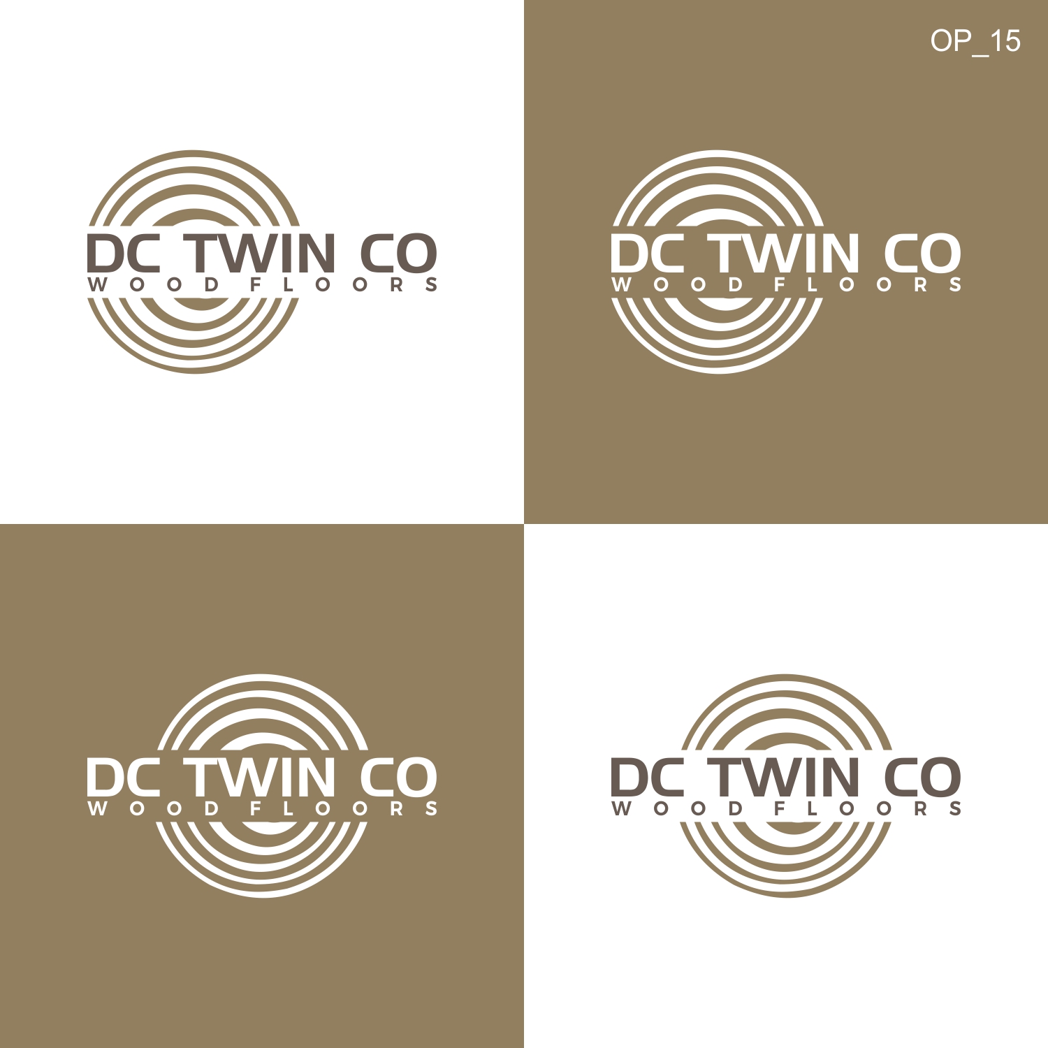 Upmarket, Elegant Logo Design for D C Twin Company Wood Flooring or D C
