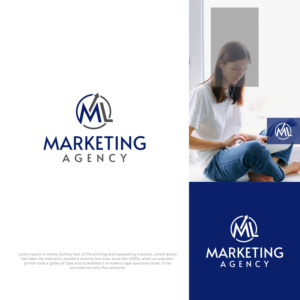 ML Marketing Agency | Logo Design by MX LogoArt