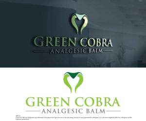 Green CobraAnalgesic Balm.   Ingredients: Saba snake plant leaf (clinacanthus nutans), Clove oil, Eucalyptus oil, Menthol, Camphor, Peppermint. | Logo Design by sekanul