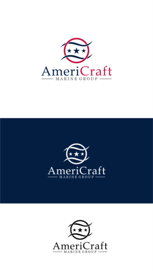 AmeriCraft as the main text with Marine Group smaller under it. | Logo Design by mike edan