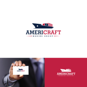 AmeriCraft as the main text with Marine Group smaller under it. | Logo Design by ecorokerz