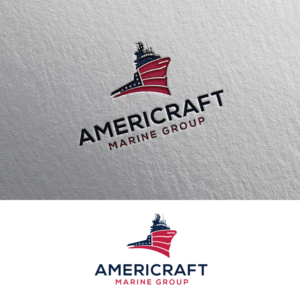AmeriCraft as the main text with Marine Group smaller under it. | Design de Logo par Rii