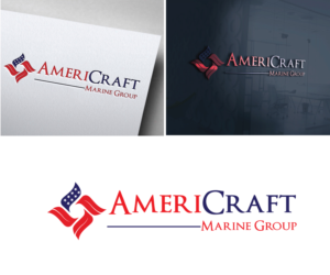 AmeriCraft as the main text with Marine Group smaller under it. | Logo Design by HEAVEN ART