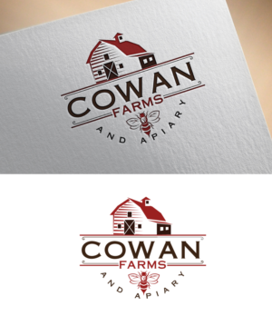 Cowan Farms and Apiary or Cowan Farms & Apiary | Logo Design by HEAVEN ART