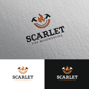 scarlet > fire woodworking | Logo Design by Rii