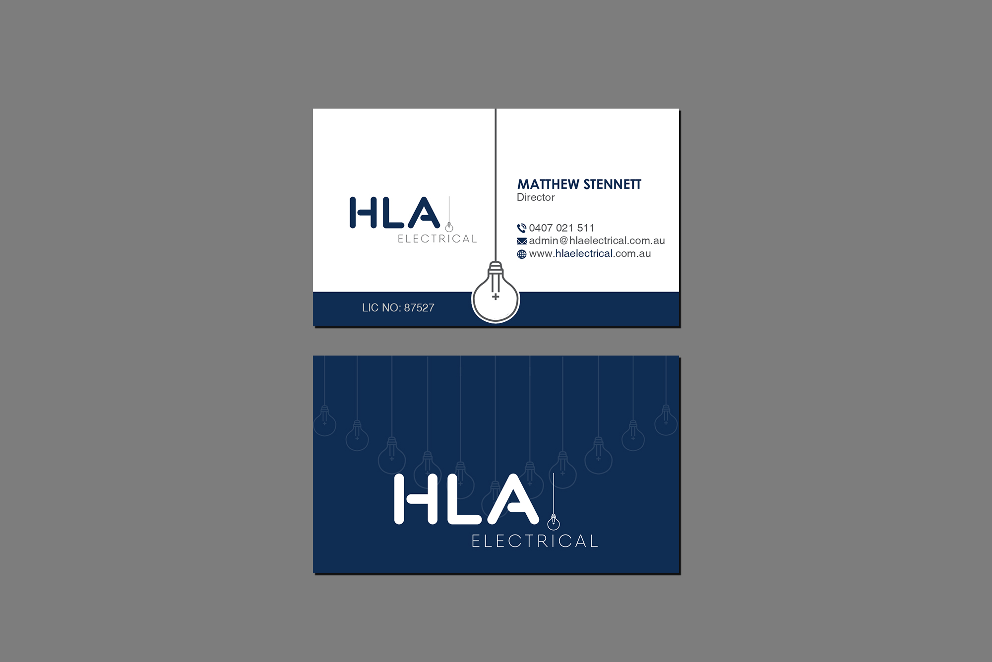 Business Card Design by Creations Box 2015 for HLA Electrical | Design #26245129