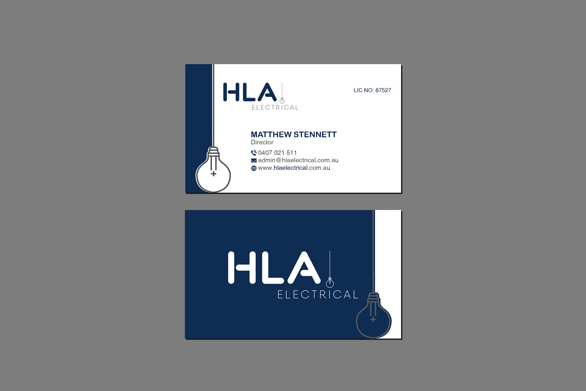 Business Card Design by Creations Box 2015 for HLA Electrical | Design #26245440