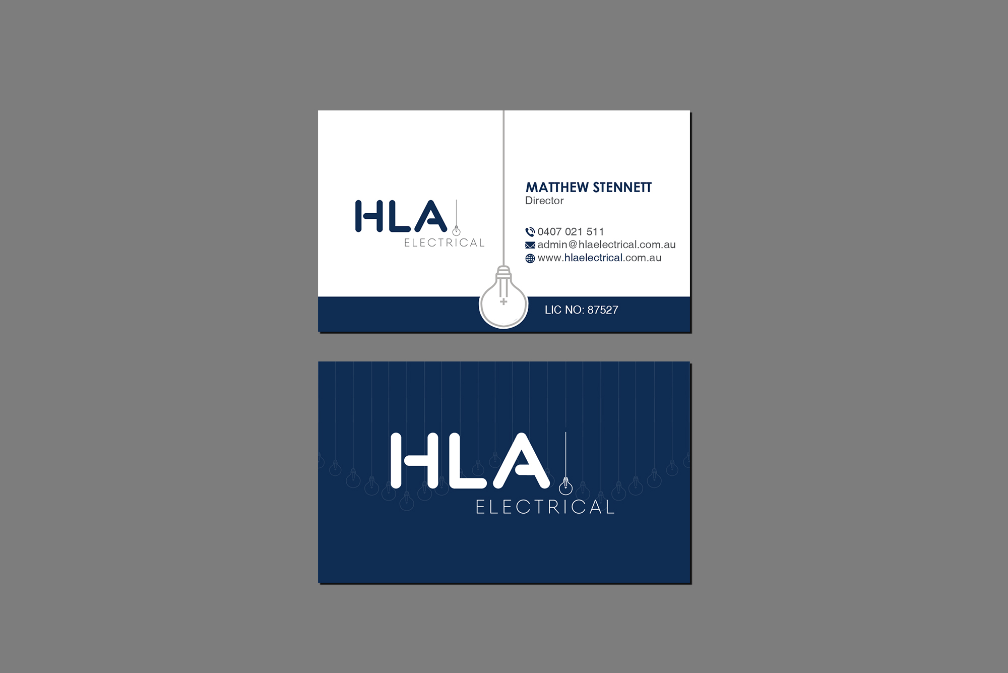 Business Card Design by Creations Box 2015 for HLA Electrical | Design #26245441