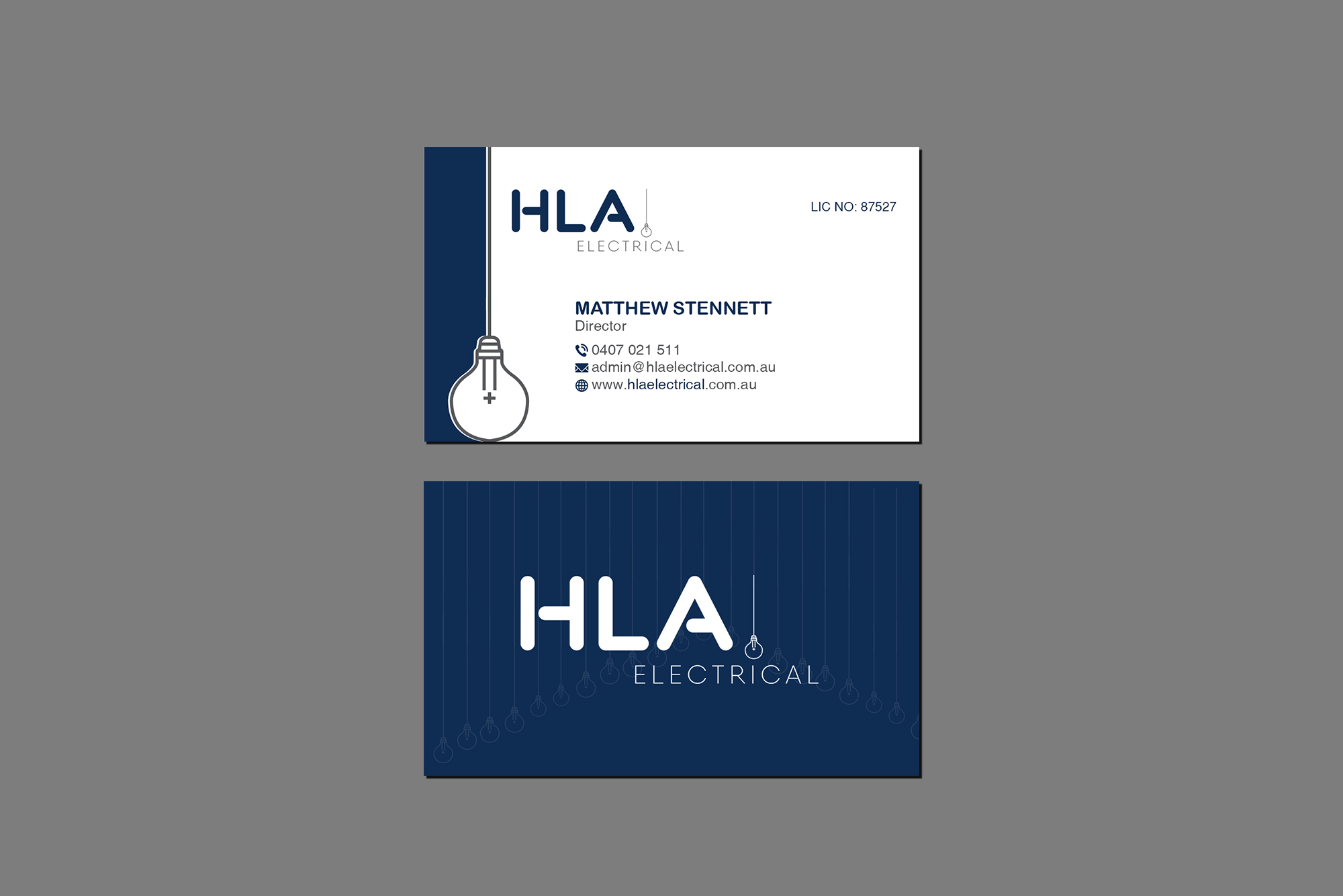 Business Card Design by Creations Box 2015 for HLA Electrical | Design #26245442