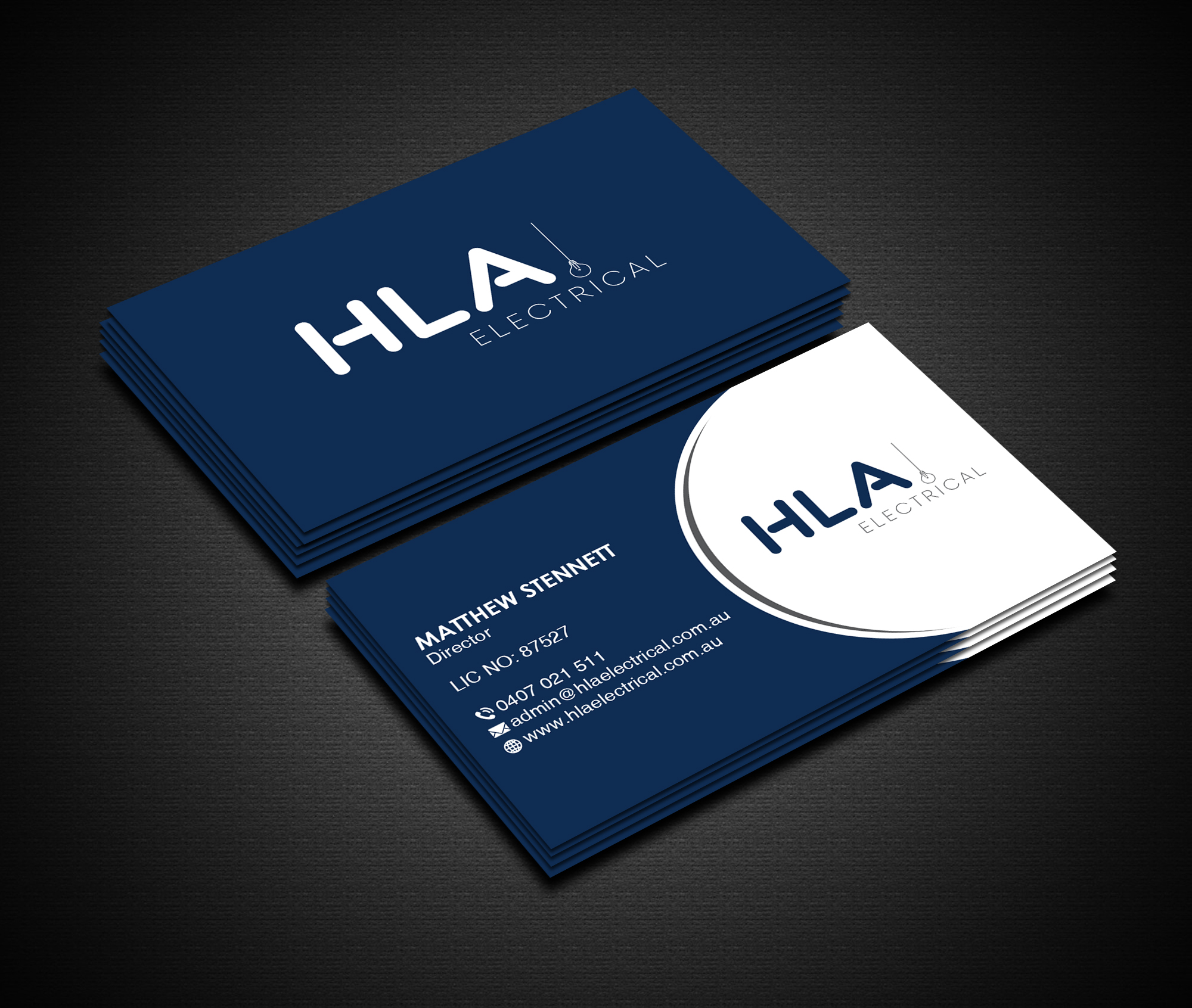 Business Card Design by Creations Box 2015 for HLA Electrical | Design #26247268