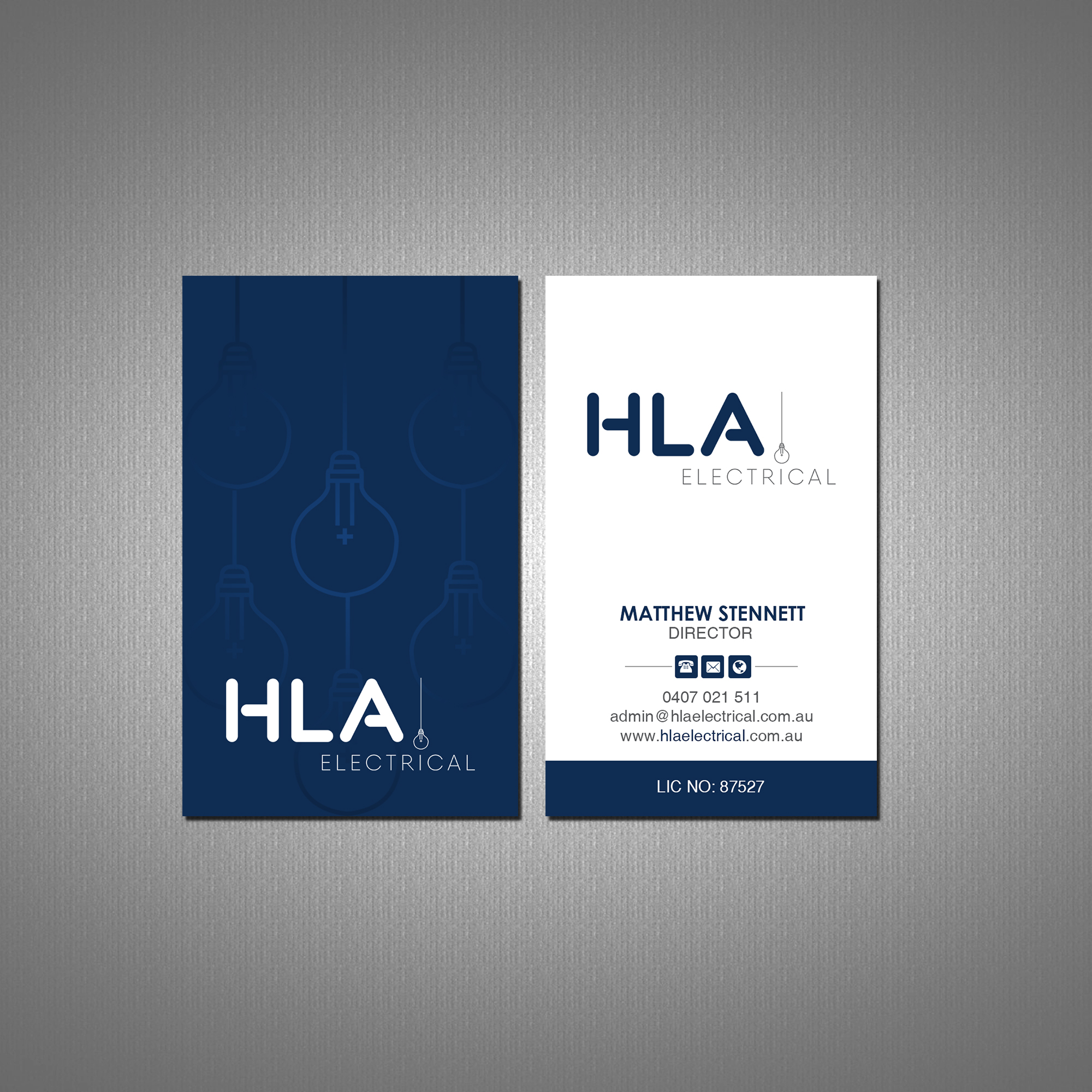 Business Card Design by Creations Box 2015 for HLA Electrical | Design #26247277