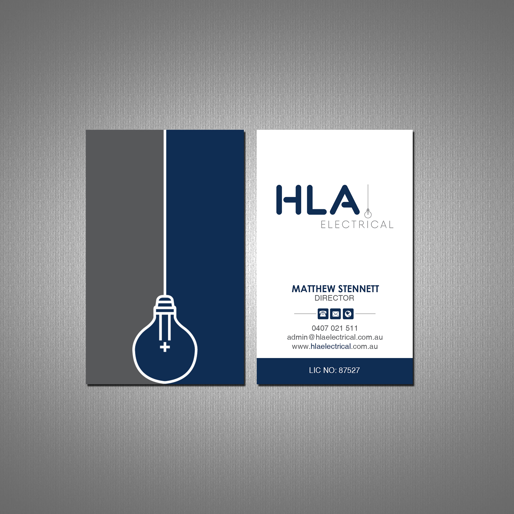 Business Card Design by Creations Box 2015 for HLA Electrical | Design #26247278