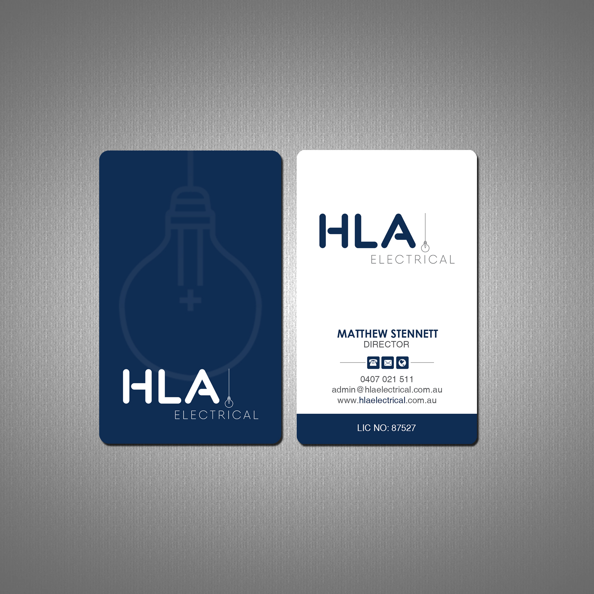 Business Card Design by Creations Box 2015 for HLA Electrical | Design #26247279