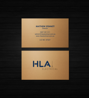 Business Card Design by Creations Box 2015 for HLA Electrical | Design: #26247289