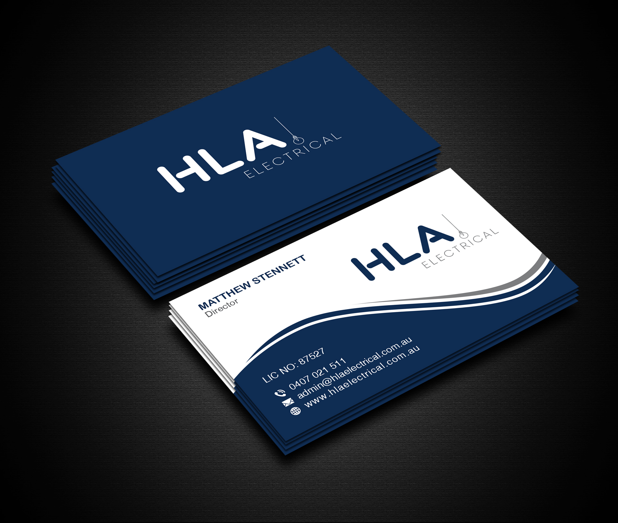 Diseño de Tarjeta de Presentación por Creations Box 2015 para HLA Electrical | Diseño #26251459