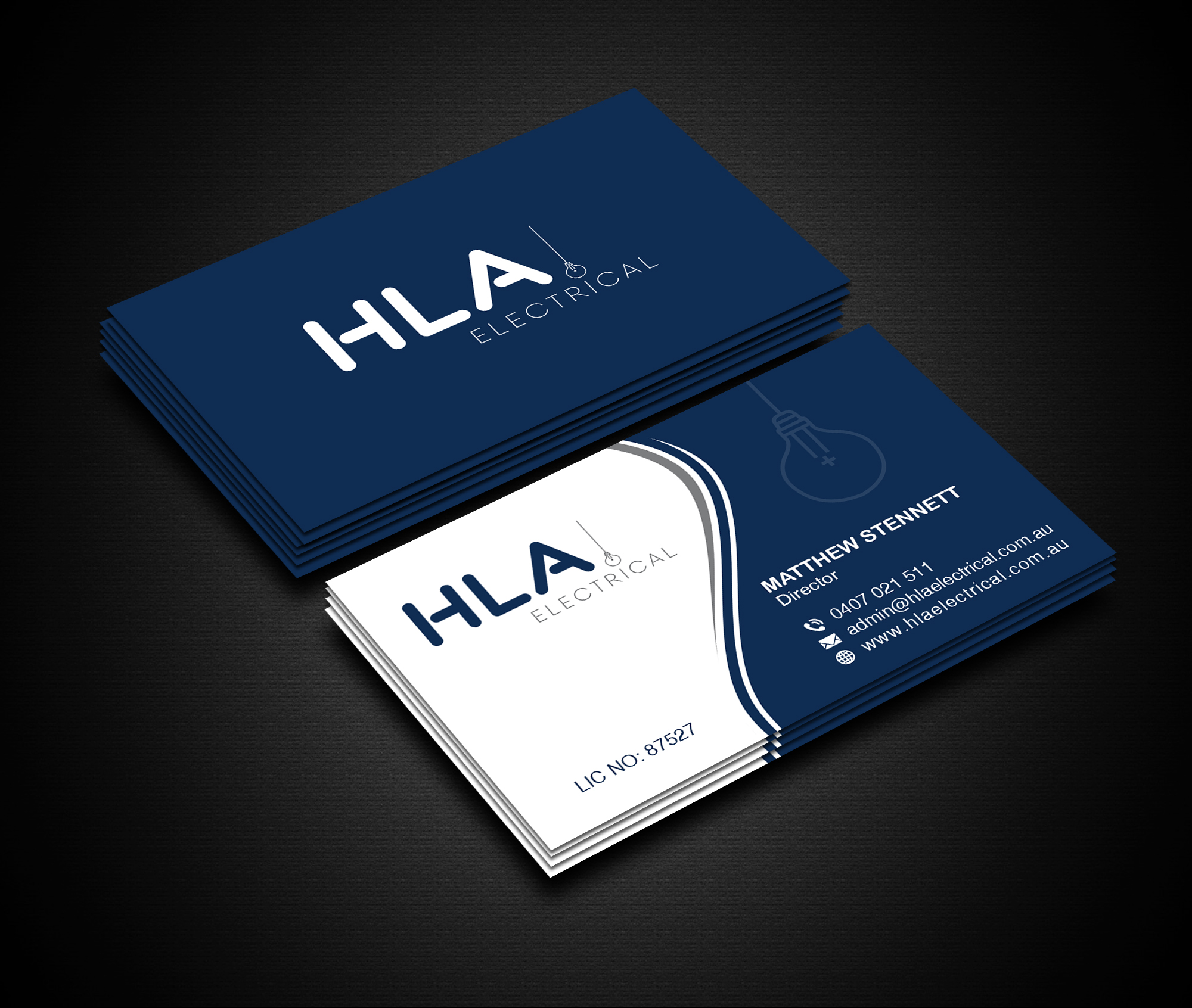 Business Card Design by Creations Box 2015 for HLA Electrical | Design #26251524