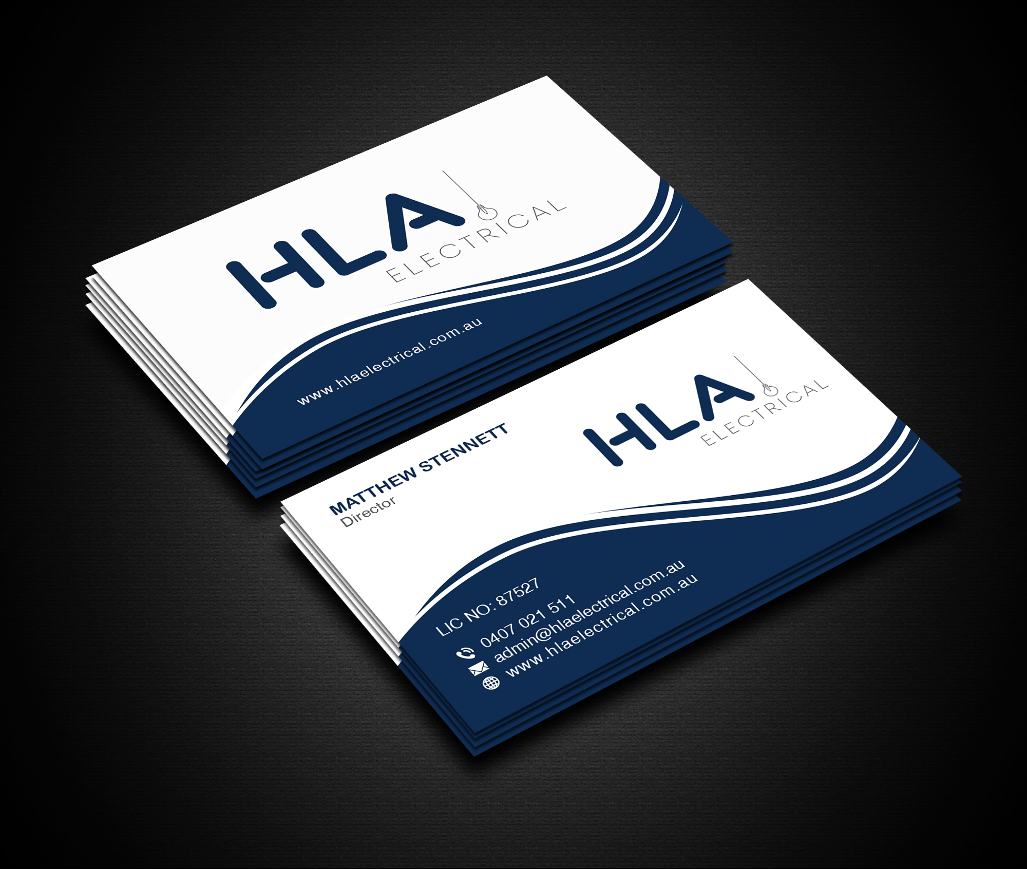 Business Card Design by Creations Box 2015 for HLA Electrical | Design #26251639