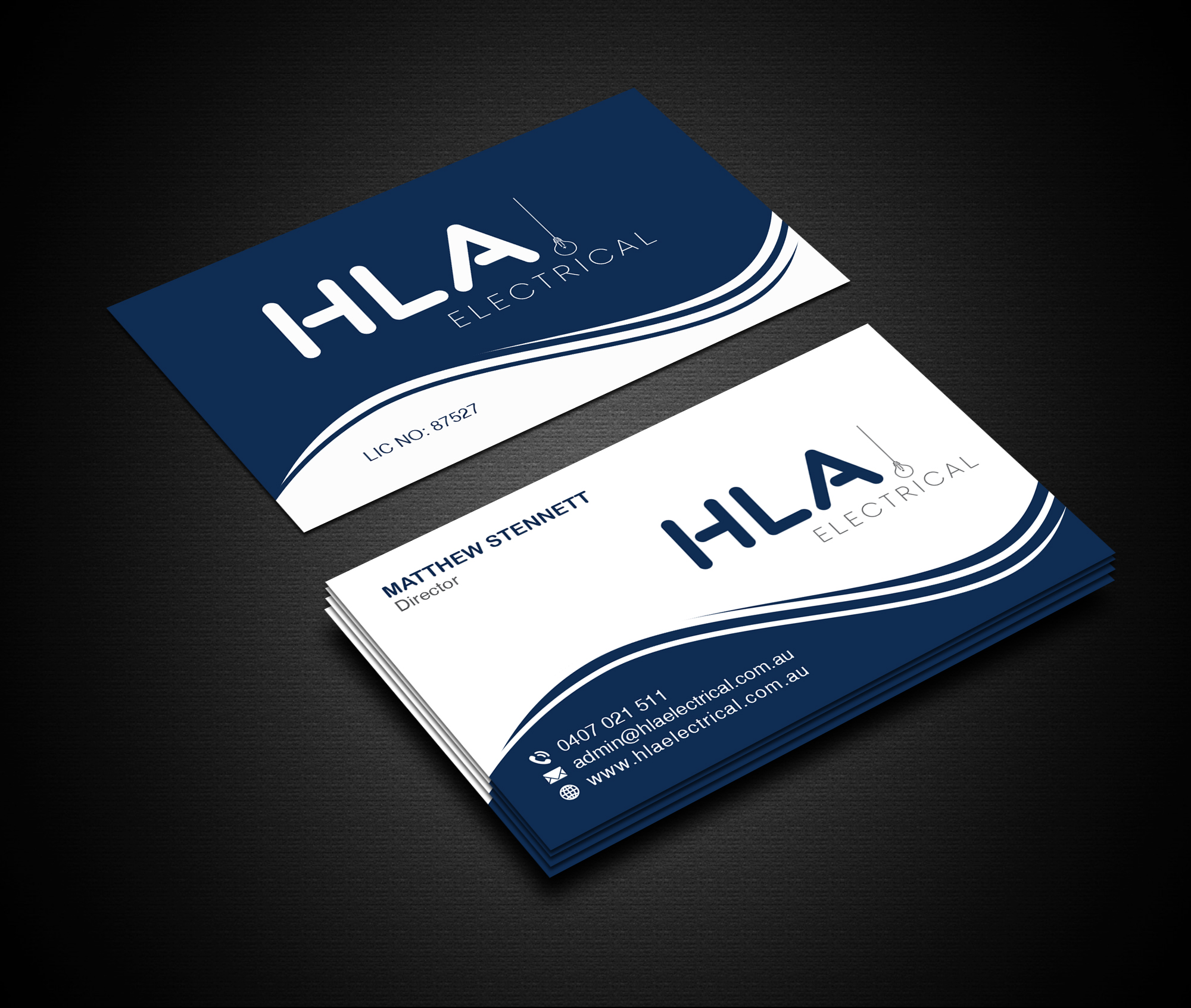 Business Card Design by Creations Box 2015 for HLA Electrical | Design #26251640