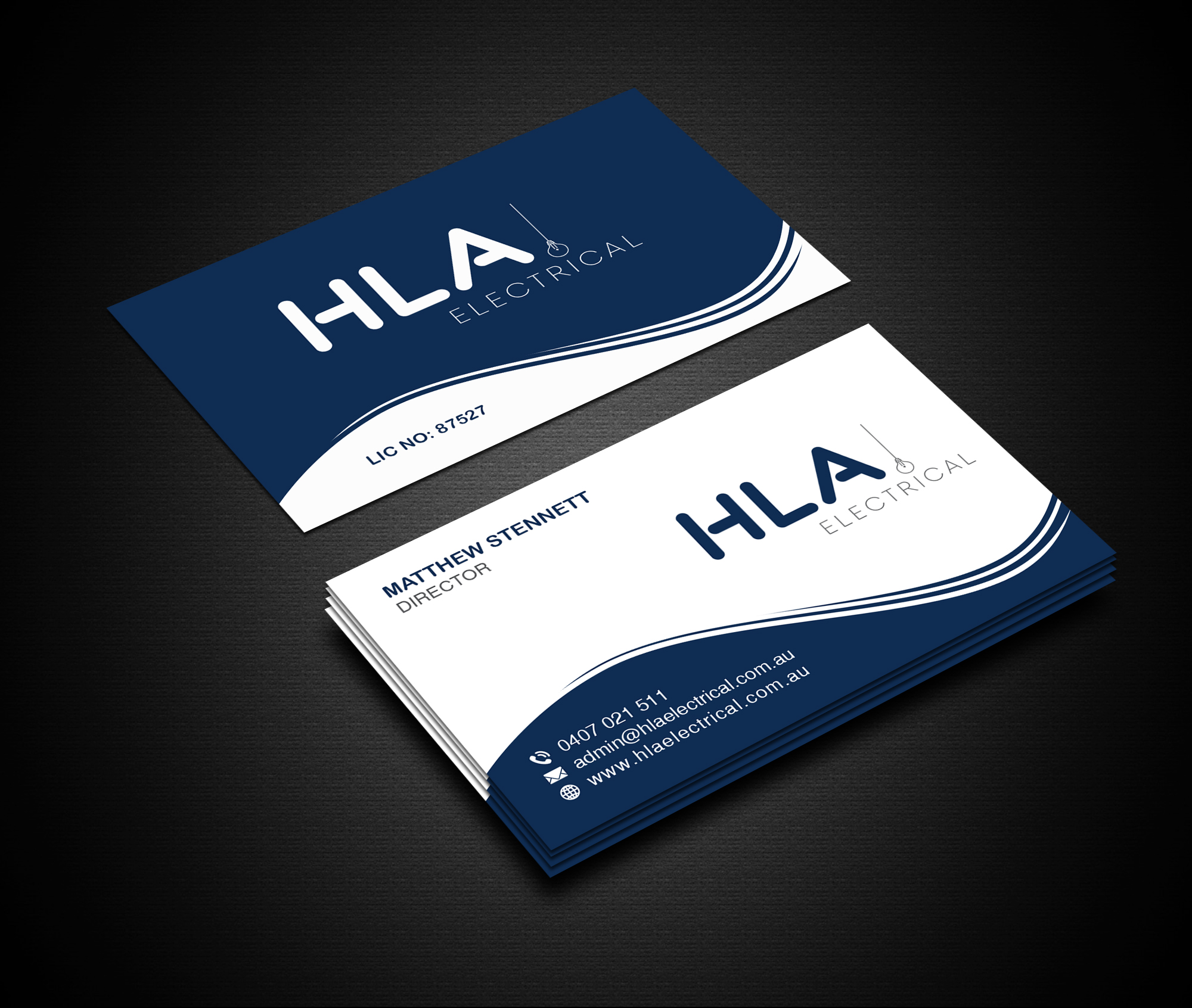Business Card Design by Creations Box 2015 for HLA Electrical | Design #26251661