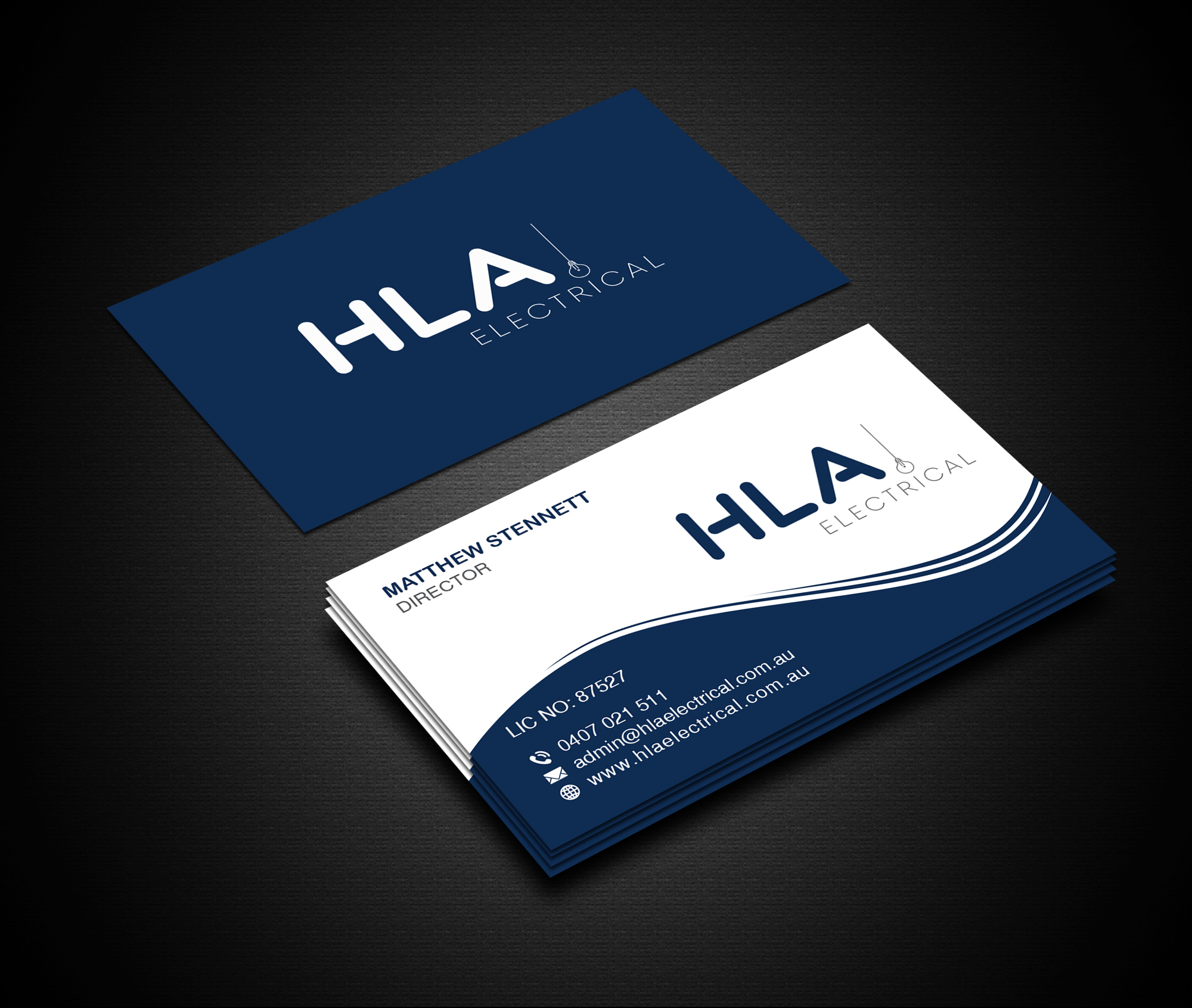 Business Card Design by Creations Box 2015 for HLA Electrical | Design #26251662