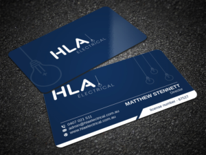 Business Card Design by LAXMI DESIGNHUB for HLA Electrical | Design: #26241573