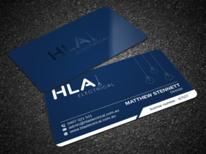 Business Card Design by LAXMI DESIGNHUB for HLA Electrical | Design: #26241574