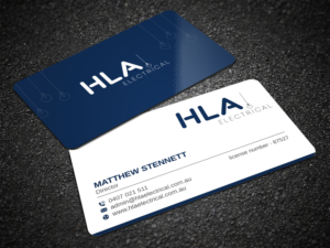 Business Card Design by LAXMI DESIGNHUB for HLA Electrical | Design: #26241575
