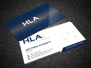 Business Card Design by LAXMI DESIGNHUB for HLA Electrical | Design: #26241577
