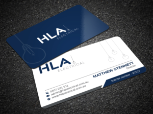 Business Card Design by LAXMI DESIGNHUB for HLA Electrical | Design: #26241578