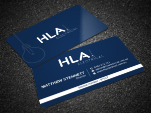 Business Card Design by LAXMI DESIGNHUB for HLA Electrical | Design: #26241579