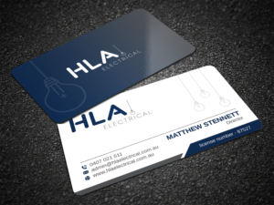 Business Card Design by LAXMI DESIGNHUB for HLA Electrical | Design: #26241580