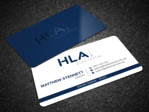 Business Card Design by LAXMI DESIGNHUB for HLA Electrical | Design: #26241583