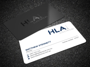 Business Card Design by LAXMI DESIGNHUB for HLA Electrical | Design: #26241587