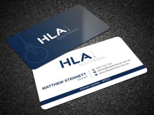 Business Card Design by LAXMI DESIGNHUB for HLA Electrical | Design: #26241589